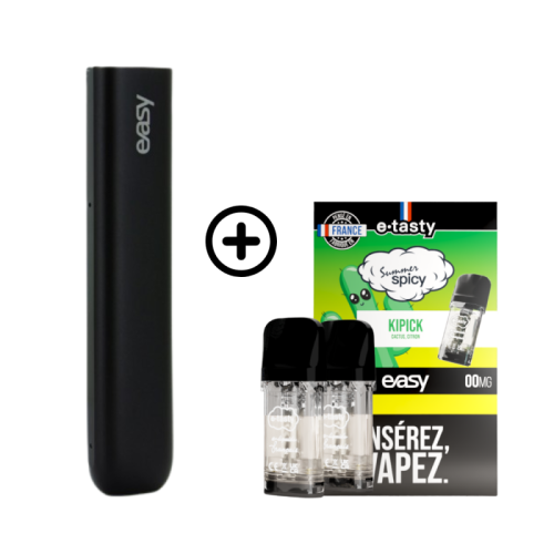 Pack Pod EASY + 2 cartouches pré remplies Kipick de chez E Tasty | Cigusto | Cigarette electronique, Eliquide
