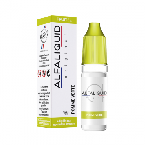 E Liquide pour cigarette electronique Pomme Verte 10 ml Alfaliquid | Cigusto | Cigarette electronique, Eliquide