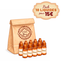 Pack 10 liquides 10 ml saveur classic 0 mg