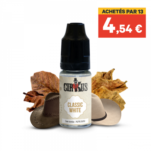 E liquide Classic White 10ml - Cirkus Authentic | Cigusto | Cigarette electronique, Eliquide