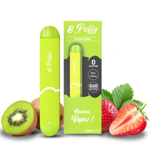 Puff Fraise Kiwi e.Puffy, cigarette électronique jetable Etasty fraise et kiwi | Cigusto | Cigusto | Cigarette electronique, Eliquide