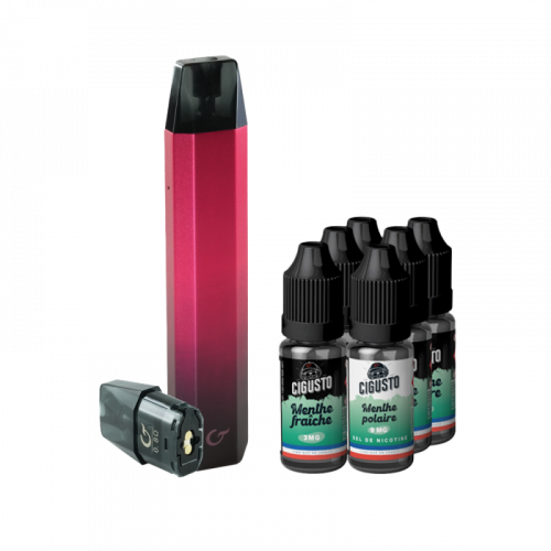 Pack Pod Hello Cigusto + 6 eliquides 10 ml Mentholés | Cigusto | Cigarette electronique, Eliquide