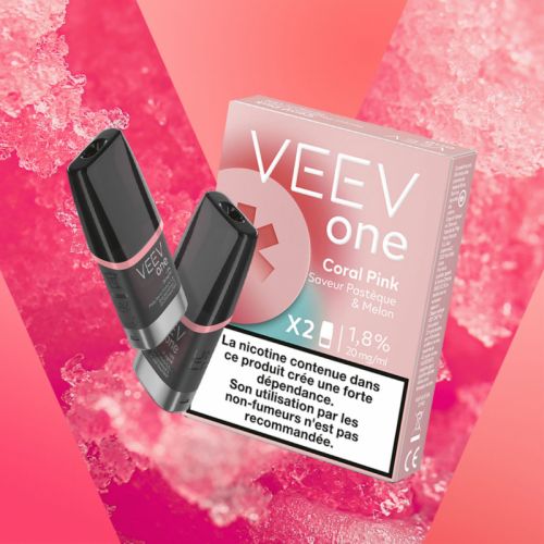 Cartouche pré remplie eliquide Veev One Coral Pink 20 mg | Cigusto | Cigarette electronique, Eliquide
