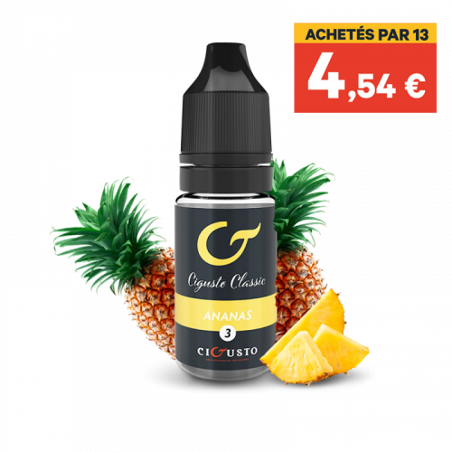 E liquide Ananas 10 ml - Cigusto Classic 4 taux de nicotine | Cigusto | Cigarette electronique, Eliquide