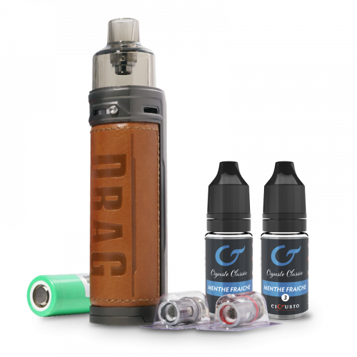 Pack ecigarette C'est decide j arrete Pod Drag X -1 accu - 2 eliquides | Cigusto | Cigarette electronique, Eliquide