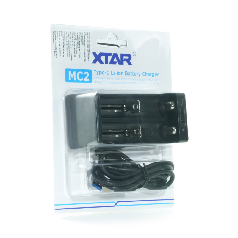 Kit chargeur Xtar Mc2 Plus VTC6 18650, kit chargeur 2 accus cigarette  électronique