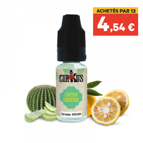E liquide Cactus Cocktail Cirkus VDLV en 10ml, e-liquide au cactus, thé yuzu et aloe vera | Cigusto | Cigusto | Cigarette electronique, Eliquide