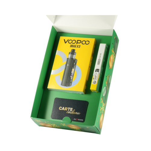 Coffret de Noël Kit Drag X3 Voopoo | Cigarette électronique premium | Cigusto | Cigarette electronique, Eliquide
