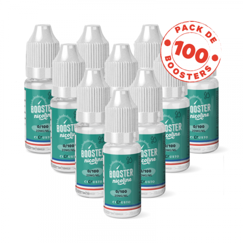 Pack de 100 Boosters CIGUSTO - 0/100 - 10 ml 20 mg | Cigusto | Cigarette electronique, Eliquide