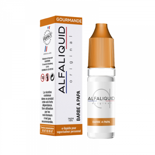 E Liquide pour cigarette electronique Barbe à papa 10 ml Alfaliquid | Cigusto | Cigarette electronique, Eliquide