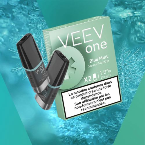 Cartouche pré remplie eliquide Veev One Blue Mint 20 mg | Cigusto | Cigarette electronique, Eliquide