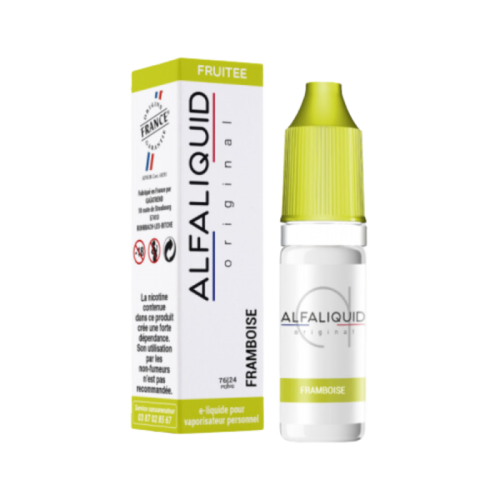 E Liquide pour cigarette electronique Framboise 10 ml Alfaliquid | Cigusto | Cigarette electronique, Eliquide