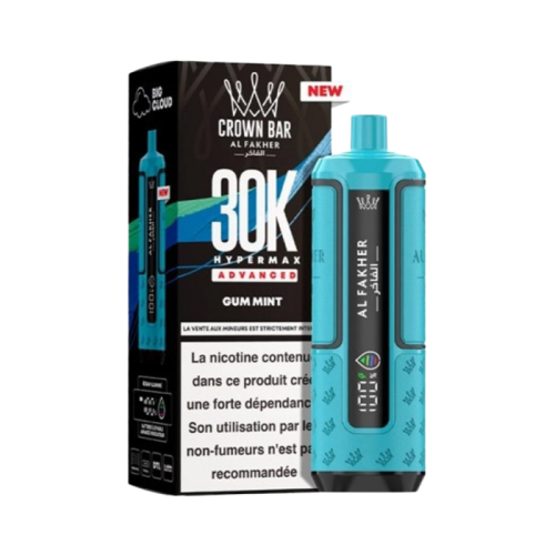 Pod Crown Bar 30k Mint Al Fakher | Puff rechargeable  | Cigusto | Cigarette electronique, Eliquide