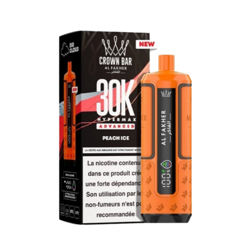 Pod Crown Bar 30K Peach Ice - Al Fakher | Puff Rechargeable  | Cigusto | Cigarette electronique, Eliquide