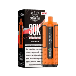 Pod Crown Bar 30K Peach Ice - Al Fakher | Puff Rechargeable  | Cigusto | Cigarette electronique, Eliquide
