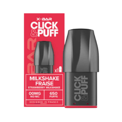 Cartouche pré remplie Click & Puff STRAWBERRY MILKSHAKE - X Bar
