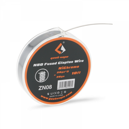 Fil resistif N80 28ga+36ga Fused Clapton Wire Geekvape | Cigusto | Cigarette electronique, Eliquide
