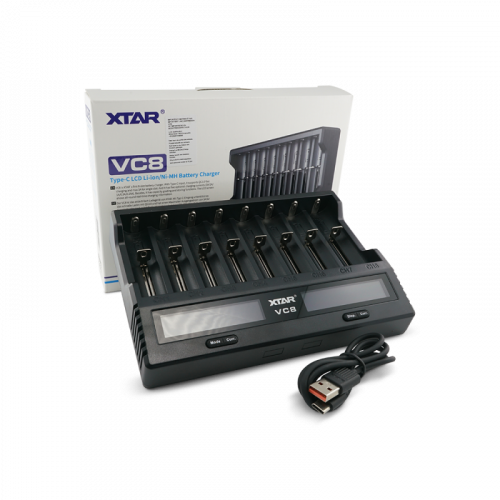 Chargeur VC8 8 accus XTAR pour accus de mod de cigarette electronique | Cigusto | Cigarette electronique, Eliquide