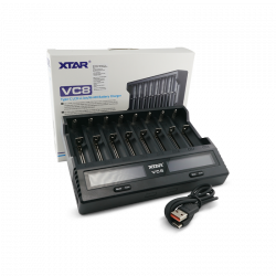 Chargeur VC8 8 accus XTAR pour accus de mod de cigarette electronique | Cigusto | Cigarette electronique, Eliquide