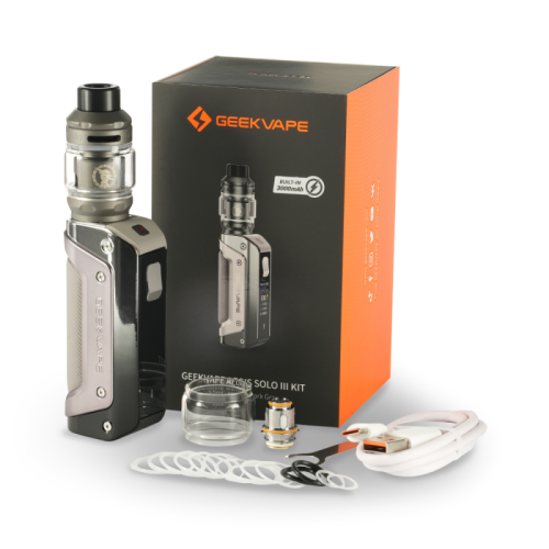 Kit ecigarette AEGIS SOLO 3 3000 mAh batterie intégré de geekvape  | Cigusto | Cigarette electronique, Eliquide
