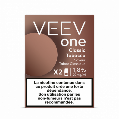 Cartouche pré remplie eliquide Veev One Classic Tobacco 20 mg | Cigusto | Cigarette electronique, Eliquide