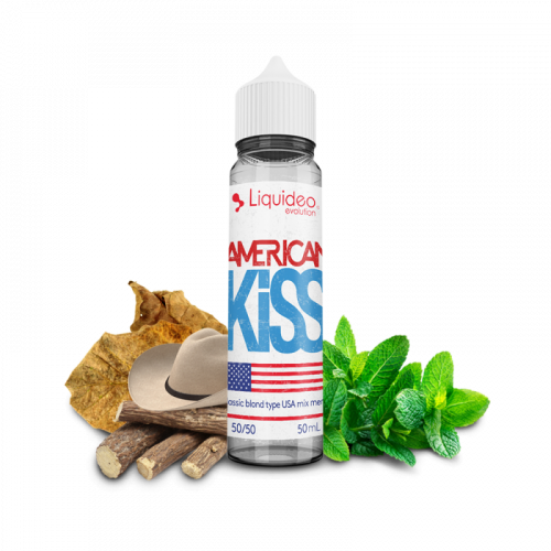 E Liquide American Kiss Evolution Classico 50 ML Liquideo Nicotine 0g | Cigusto | Cigarette electronique, Eliquide