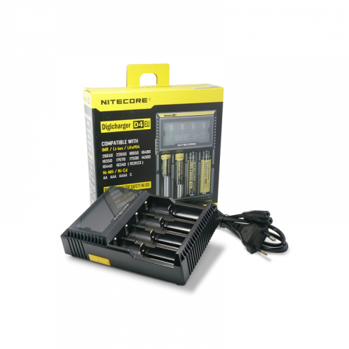 Chargeur accu Digicharger Nitecore D4 Noir | Cigusto | Cigarette electronique, Eliquide