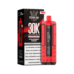 Pod Crown Bar 30K Strawberry Punch - Al Fakher | Puff rechargeable  | Cigusto | Cigarette electronique, Eliquide