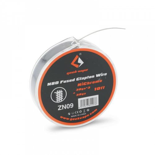 Fil resistif N80 30ga+38ga Fused Clapton Wire Geekvape | Cigusto | Cigarette electronique, Eliquide