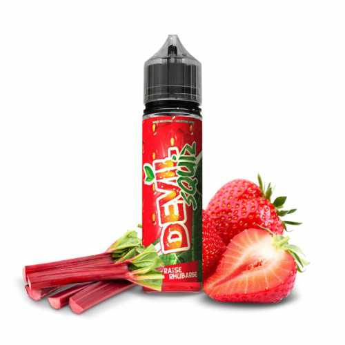 E liquide Fraise Rhubarbe 50ml - DEVIL SQUIZ Nicotine 0mg | Cigusto | Cigarette electronique, Eliquide