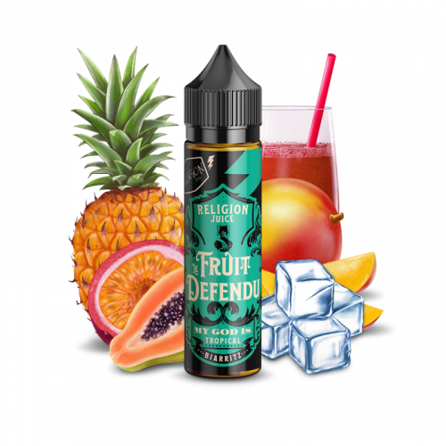 E liquide My God is Tropical 50ml - RELIGION JUICE Nicotine 0mg | Cigusto | Cigarette electronique, Eliquide
