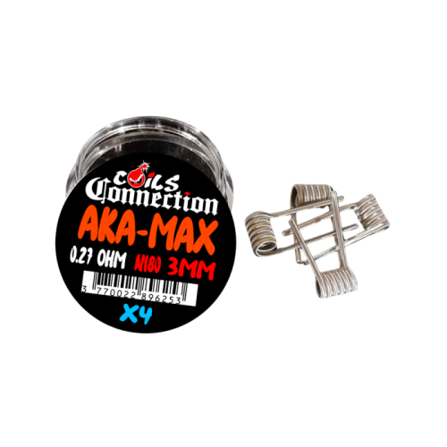 Coils AKA MAX de chez COILS CONNECTION, boîte de 4 coils, 0.27 ohm | Cigusto | Cigarette electronique, Eliquide