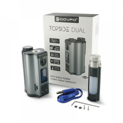 Box Dovpo Topside Dual 200W, box Topside Dual Squonk Dovpo double accus 18650 | Cigusto | Cigusto | Cigarette electronique, Eliquide