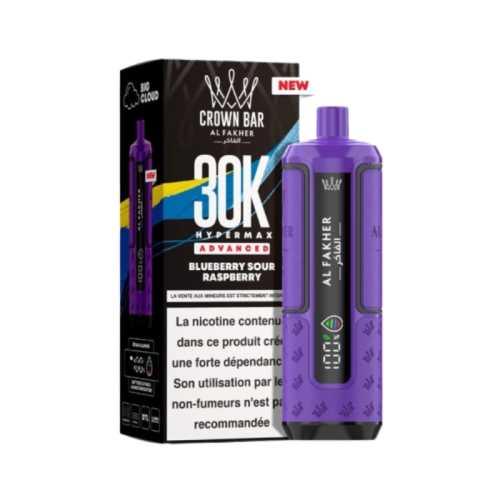 Pod Crown Bar 30K Blueberry Sour Raspberry de chez Al Fakher | Cigusto | Cigarette electronique, Eliquide