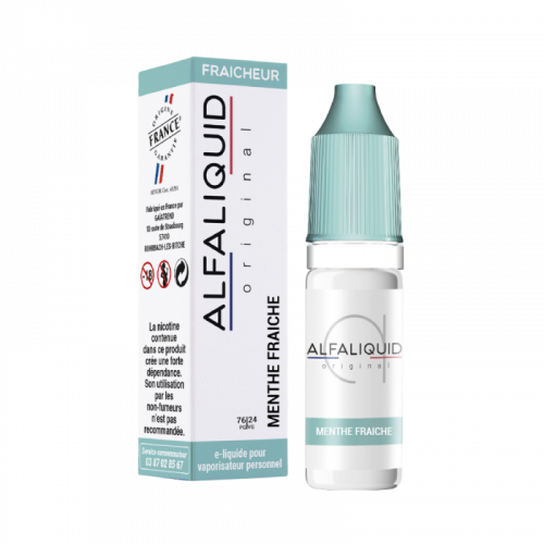 E Liquide pour cigarette electronique Menthe Fraîche 10 ml Alfaliquid | Cigusto | Cigarette electronique, Eliquide