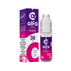 E Liquide CANDY FRAISE 70/30 10 ml - Bonbons Alfaliquid