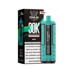 Pod Crown Bar 30k Mint Al Fakher | Puff rechargeable  | Cigusto | Cigarette electronique, Eliquide