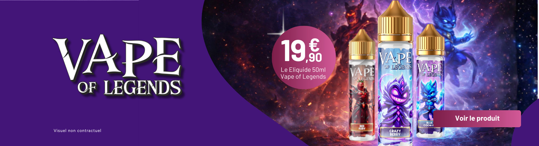 VAPE OF LEGEND 3 NOUVELLES SAVEURS (NON CONNECTE)