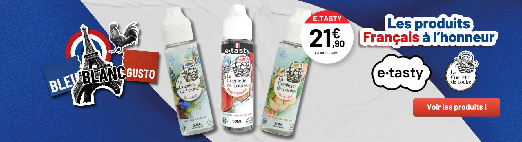 BLEU BLANC VAPE - E.TASTY - LCDL (NON-CONNECTÉ)