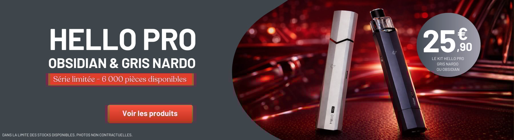 NOUVEAUTÉ HELLO PRO - GRIS NARDO/OBSIDIAN (NON-CONNECTÉ)